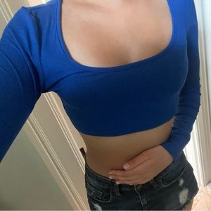 Royal blue crop top